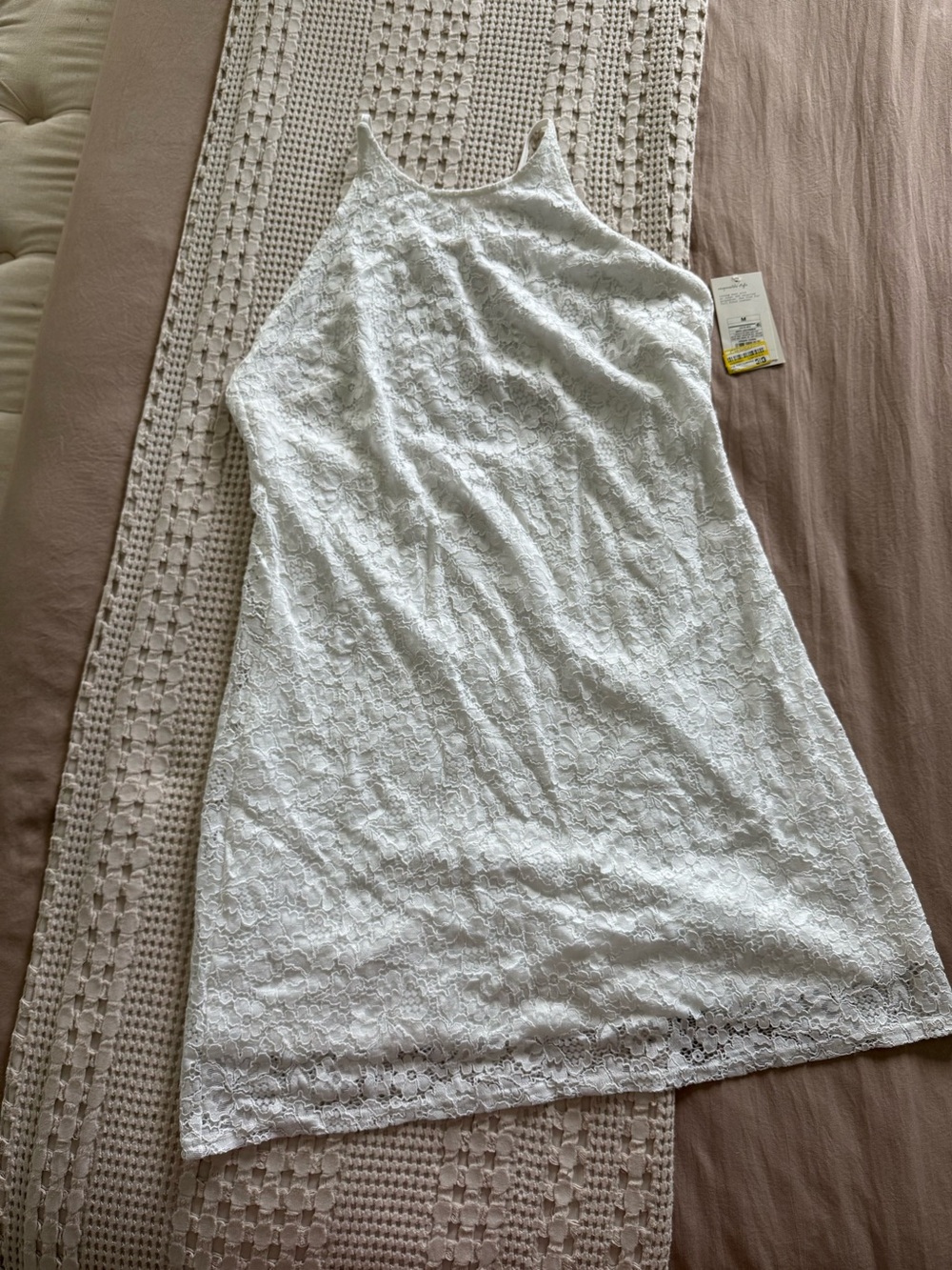 NEW a new day White Lace Mini‎ Dress Size M